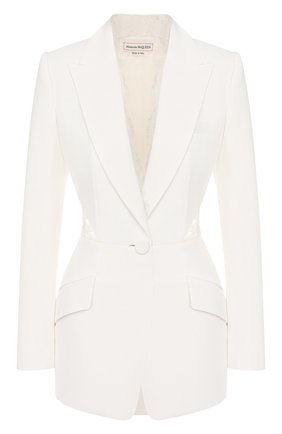 Женский жакет ALEXANDER MCQUEEN белого цвета по цене 218500 руб., арт. 607334/QEAAA | Фото 1 Женский жакет ALEXANDER MCQUEEN белого цвета, арт. 607334/QEAAA | Фото 1