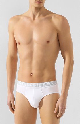 Мужские хлопковые брифы DIRK BIKKEMBERGS белого цвета по цене 3330 руб., арт. VBKT04083 | Фото 2 Мужские хлопковые брифы DIRK BIKKEMBERGS белого цвета, арт. VBKT04083 | Фото 2