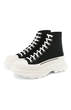 Мужские текстильные ботинки tread slick ALEXANDER MCQUEEN черно-белого цвета по цене 48400 руб., арт. 604254/W4L32 | Фото 1 Мужские текстильные ботинки tread slick ALEXANDER MCQUEEN черно-белого цвета, арт. 604254/W4L32 | Фото 1