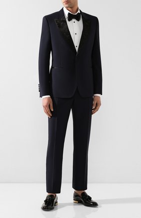 Мужской шерстяные брюки ALEXANDER MCQUEEN темно-синего цвета по цене 59400 руб., арт. 595569/Q0U12 | Фото 2 Мужской шерстяные брюки ALEXANDER MCQUEEN темно-синего цвета, арт. 595569/Q0U12 | Фото 2