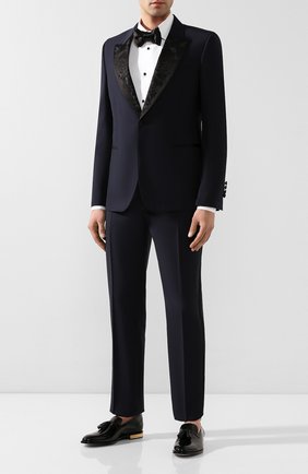 Мужской шерстяной пиджак ALEXANDER MCQUEEN темно-синего цвета по цене 219500 руб., арт. 595147/Q0U12 | Фото 2 Мужской шерстяной пиджак ALEXANDER MCQUEEN темно-синего цвета, арт. 595147/Q0U12 | Фото 2