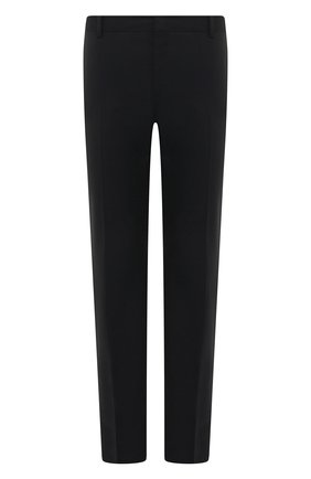 Мужские шерстяные брюки VALENTINO черного цвета, арт. TV3RB54025S | Фото 1 (Материал внешний: Шерсть; Случай: Повседневный; Длина (брюки, джинсы): Стандартные)