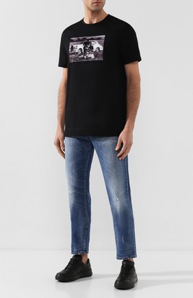 Мужская хлопковая футболка LIMITATO черного цвета по цене 12100 руб., арт. FAITH/T-SHIRT | Фото 2 Мужская хлопковая футболка LIMITATO черного цвета, арт. FAITH/T-SHIRT | Фото 2