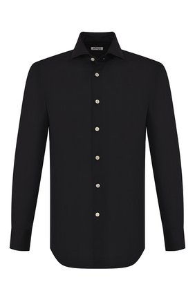 Мужская хлопковая рубашка KITON черного цвета по цене 49500 руб., арт. UCIDCCP2/H0003107 | Фото 1 Мужская хлопковая рубашка KITON черного цвета, арт. UCIDCCP2/H0003107 | Фото 1 (Рукава: Длинные; Материал внешний: Хлопок; Длина (для топов): Стандартные; Принт: Однотонные; Случай: Формальный; Манжеты: На пуговицах; Воротник: Акула)