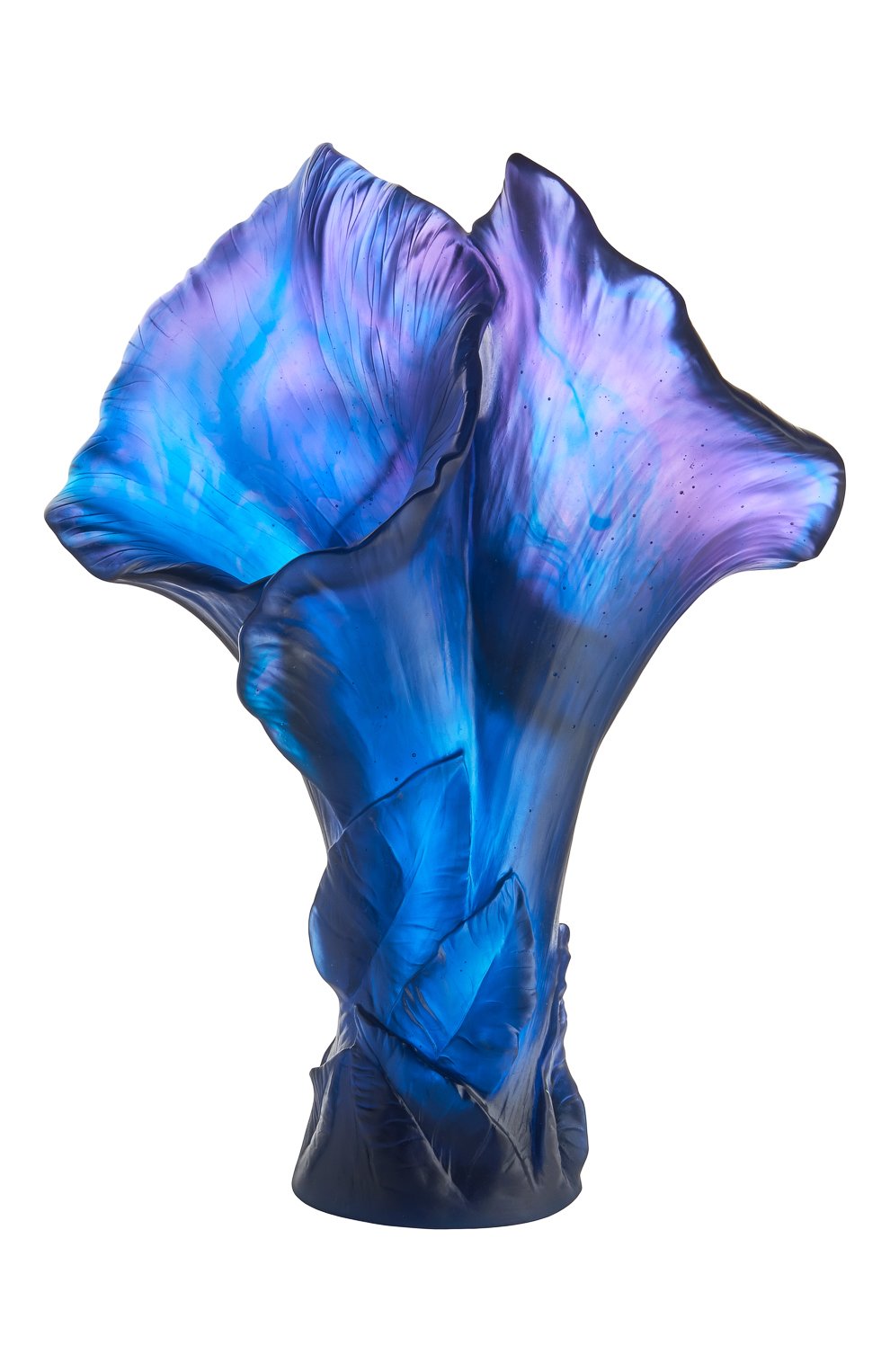 Ваза arum magnum DAUM синего цвета, арт. 05667 | Фото 3 (Интерьер_коллекция: Arum; Ограничения доставки: fragile-2)