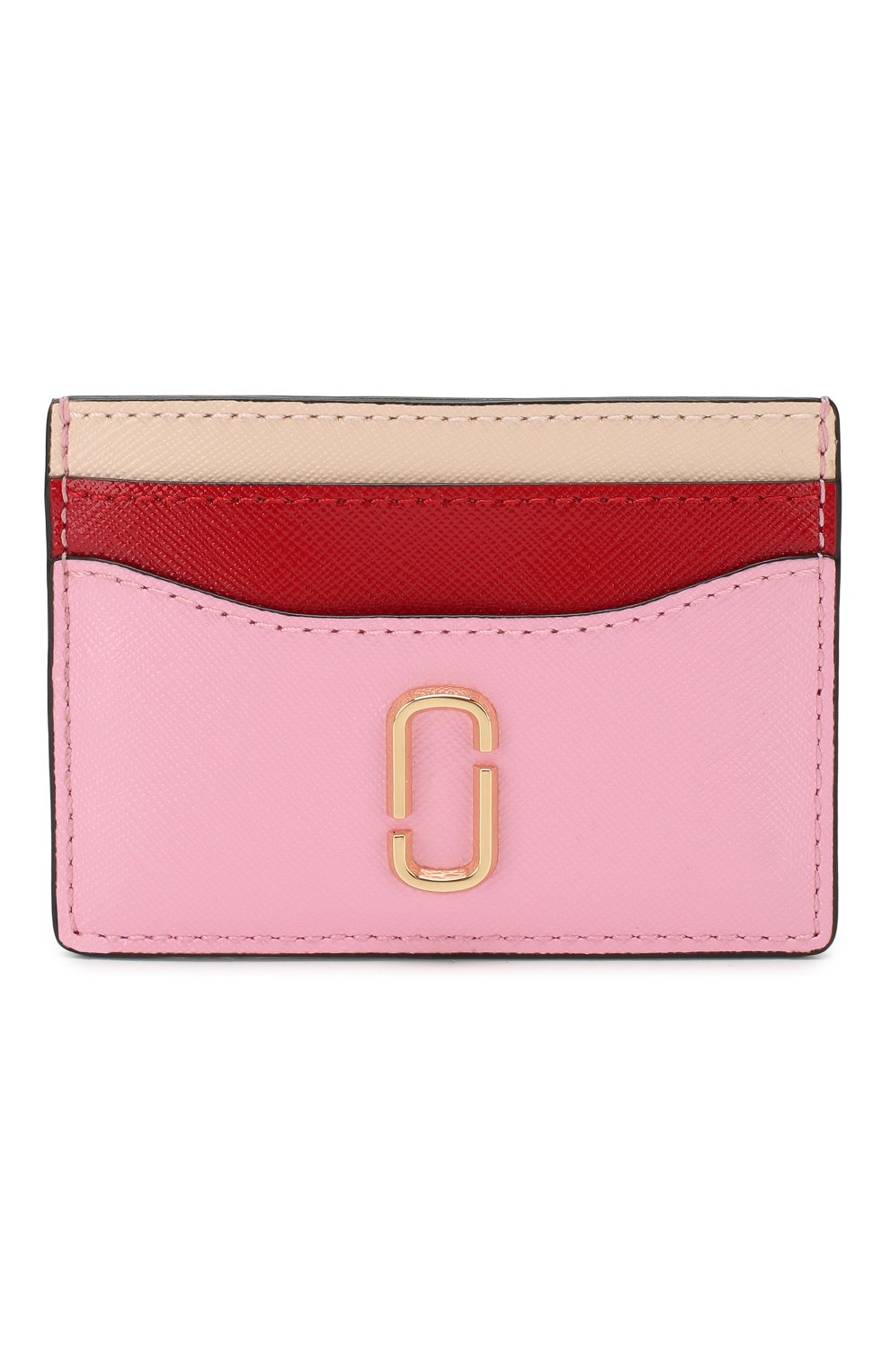 Женский кожаный футляр для кредитных карт MARC JACOBS (THE) светло-розового цвета, арт. M0013355 | Фото 1 (Материал: Натуральная кожа)