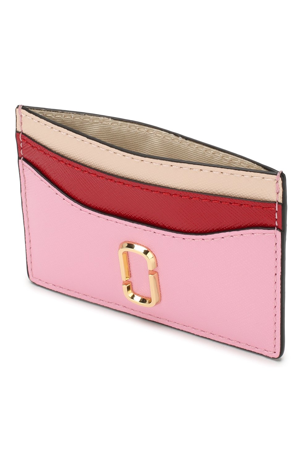Женский кожаный футляр для кредитных карт MARC JACOBS (THE) светло-розового цвета, арт. M0013355 | Фото 3 (Материал: Натуральная кожа)