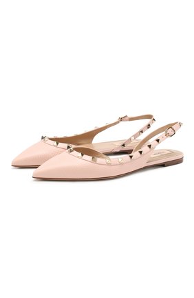 Кожаные балетки Valentino Garavani Rockstud | Фото №1 Кожаные балетки Valentino Garavani Rockstud | Фото №1