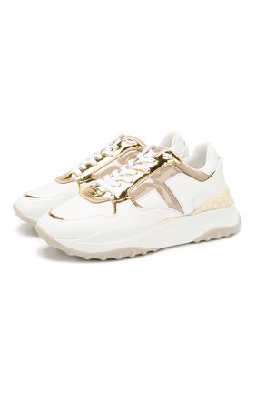 Женские кожаные кроссовки TOD’S золотого цвета по цене 42300 руб., арт. XXW45B0BB51NKD | Фото 1 Женские кожаные кроссовки TOD’S золотого цвета, арт. XXW45B0BB51NKD | Фото 1
