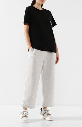 Женская хлопковая футболка ALEXANDERWANG.T черного цвета по цене 17400 руб., арт. 4CC1201091 | Фото 2 Женская хлопковая футболка ALEXANDERWANG.T черного цвета, арт. 4CC1201091 | Фото 2