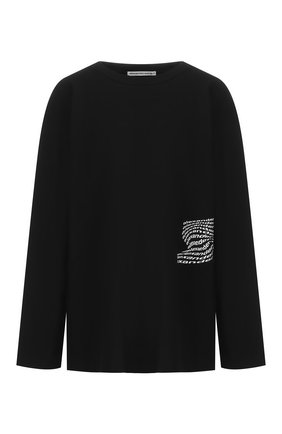 Женская хлопковый лонгслив ALEXANDERWANG.T черного цвета по цене 18350 руб., арт. 4CC1201090 | Фото 1 Женская хлопковый лонгслив ALEXANDERWANG.T черного цвета, арт. 4CC1201090 | Фото 1