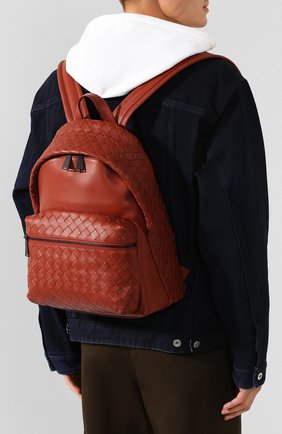 Мужской кожаный рюкзак BOTTEGA VENETA коричневого цвета по цене 199500 руб., арт. 599634/VCPQ2 | Фото 5 Мужской кожаный рюкзак BOTTEGA VENETA коричневого цвета, арт. 599634/VCPQ2 | Фото 5