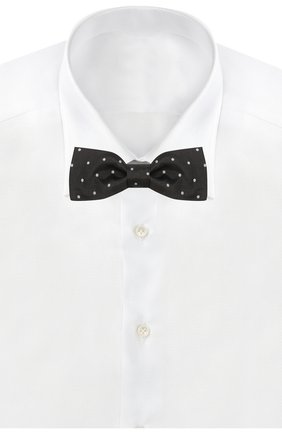 Мужской шелковый галстук-бабочка DOLCE & GABBANA черно-белого цвета по цене 14500 руб., арт. GR052E/G0JLB | Фото 2 Мужской шелковый галстук-бабочка DOLCE & GABBANA черно-белого цвета, арт. GR052E/G0JLB | Фото 2