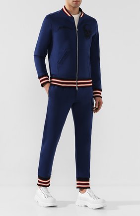 Мужской джоггеры ALEXANDER MCQUEEN синего цвета по цене 69950 руб., арт. 595595/Q0Z80 | Фото 2 Мужской джоггеры ALEXANDER MCQUEEN синего цвета, арт. 595595/Q0Z80 | Фото 2