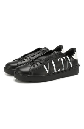 Мужские кожаные кеды valentino garavani open VALENTINO черного цвета по цене 43150 руб., арт. TY2S0830/XZU | Фото 1 Мужские кожаные кеды valentino garavani open VALENTINO черного цвета, арт. TY2S0830/XZU | Фото 1