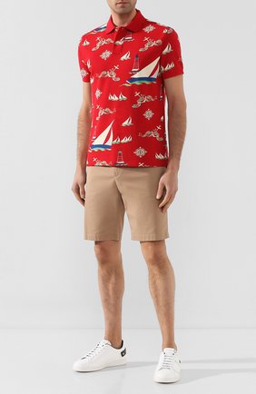Мужское хлопковое поло POLO RALPH LAUREN красного цвета по цене 12950 руб., арт. 710765284 | Фото 2 Мужское хлопковое поло POLO RALPH LAUREN красного цвета, арт. 710765284 | Фото 2