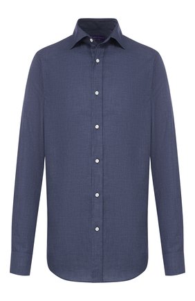 Мужская хлопковая рубашка RALPH LAUREN темно-синего цвета по цене 55300 руб., арт. 790780991 | Фото 1 Мужская хлопковая рубашка RALPH LAUREN темно-синего цвета, арт. 790780991 | Фото 1 (Длина (для топов): Стандартные; Рукава: Длинные; Материал внешний: Хлопок; Случай: Повседневный; Принт: Однотонные; Воротник: Акула; Манжеты: На пуговицах)