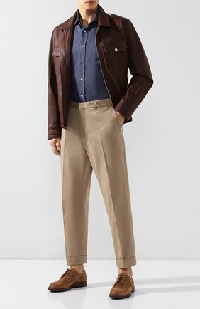 Мужская хлопковая рубашка RALPH LAUREN темно-синего цвета по цене 55300 руб., арт. 790780991 | Фото 2 Мужская хлопковая рубашка RALPH LAUREN темно-синего цвета, арт. 790780991 | Фото 2 (Длина (для топов): Стандартные; Рукава: Длинные; Материал внешний: Хлопок; Случай: Повседневный; Принт: Однотонные; Воротник: Акула; Манжеты: На пуговицах)