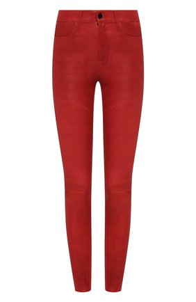 Женские кожаные брюки FRAME DENIM красного цвета по цене 99500 руб., арт. LWLT0306 | Фото 1 Женские кожаные брюки FRAME DENIM красного цвета, арт. LWLT0306 | Фото 1