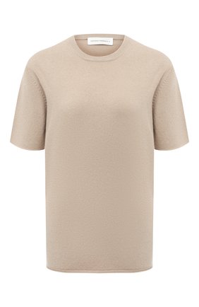 Женская кашемировая футболка EXTREME CASHMERE бежевого цвета по цене 25900 руб., арт. 064/TSHIRT | Фото 1 Женская кашемировая футболка EXTREME CASHMERE бежевого цвета, арт. 064/TSHIRT | Фото 1