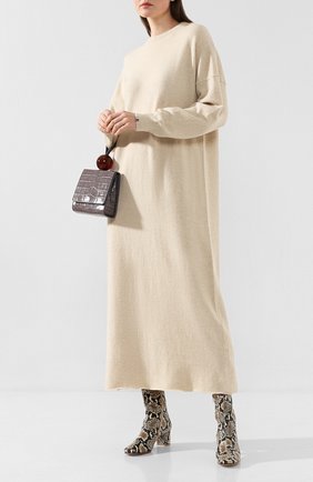 Женское кашемировое платье EXTREME CASHMERE бежевого цвета по цене 51850 руб., арт. 106/WEIRD | Фото 2 Женское кашемировое платье EXTREME CASHMERE бежевого цвета, арт. 106/WEIRD | Фото 2