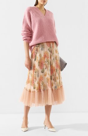 Женская юбка-миди REDVALENTINO бежевого цвета по цене 97550 руб., арт. TR3RAD30/4SL | Фото 2 Женская юбка-миди REDVALENTINO бежевого цвета, арт. TR3RAD30/4SL | Фото 2 (Материал внешний: Синтетический материал; Материал подклада: Синтетический материал; Статус проверки: Проверена категория; Длина Ж (юбки, платья, шорты): Миди; Женское Кросс-КТ: Юбка-одежда)