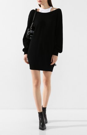 Женское шерстяное платье ALEXANDERWANG.T черно-белого цвета по цене 44550 руб., арт. 4KC1206012 | Фото 2 Женское шерстяное платье ALEXANDERWANG.T черно-белого цвета, арт. 4KC1206012 | Фото 2