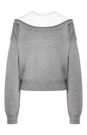 Женская шерстяной пуловер ALEXANDERWANG.T серого цвета по цене 34300 руб., арт. 4KC1201012 | Фото 1 Женская шерстяной пуловер ALEXANDERWANG.T серого цвета, арт. 4KC1201012 | Фото 1