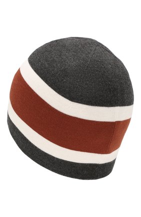 Мужская шерстяная шапка LORO PIANA темно-серого цвета по цене 27950 руб., арт. FAI9835 | Фото 2 Мужская шерстяная шапка LORO PIANA темно-серого цвета, арт. FAI9835 | Фото 2