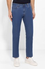 Мужские джинсы CANALI синего цвета, арт. 91700/PD00019 | Фото 3 (Силуэт М (брюки): Прямые; Кросс-КТ: Деним; Материал внешний: Хлопок)