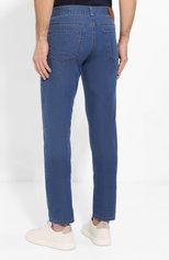 Мужские джинсы CANALI синего цвета, арт. 91700/PD00019 | Фото 4 (Силуэт М (брюки): Прямые; Кросс-КТ: Деним; Материал внешний: Хлопок)
