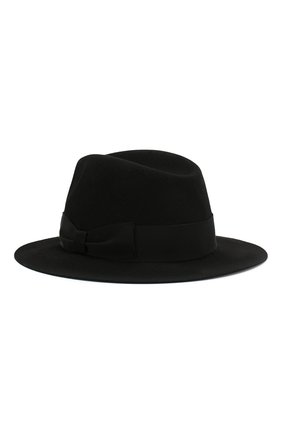 Женская фетровая шляпа DOLCE & GABBANA черного цвета по цене 34950 руб., арт. FH477A/GDR87 | Фото 2 Женская фетровая шляпа DOLCE & GABBANA черного цвета, арт. FH477A/GDR87 | Фото 2
