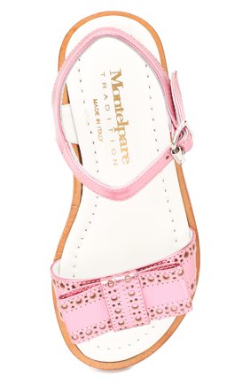 Детские кожаные сандалии MONTELPARE TRADITION розового цвета, арт. MT10852/18-27 | Фото 4 (Материал внешний: Кожа; Материал внутренний: Натуральная кожа; Статус проверки: Проверена категория)