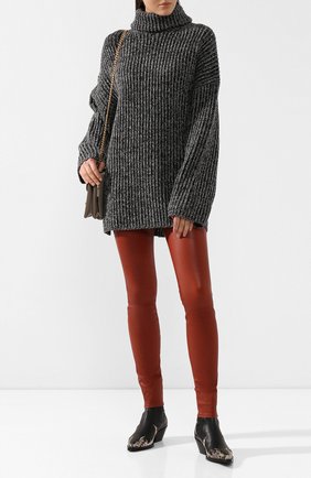 Женские кожаные брюки HELMUT LANG коричневого цвета по цене 112000 руб., арт. G06HW240 | Фото 2 Женские кожаные брюки HELMUT LANG коричневого цвета, арт. G06HW240 | Фото 2