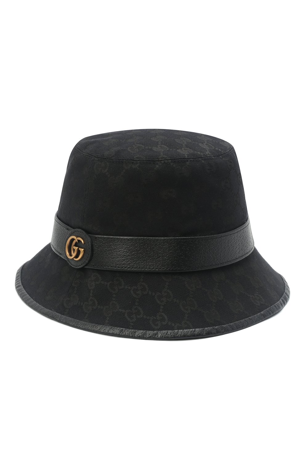 Мужская панама GUCCI черного цвета, арт. 576587/4HG53 | Фото 1 (Материал: Текстиль, Синтетический материал)