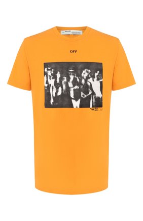 Мужская хлопковая футболка OFF-WHITE оранжевого цвета по цене 21900 руб., арт. 0MAA027R201850151910 | Фото 1 Мужская хлопковая футболка OFF-WHITE оранжевого цвета, арт. 0MAA027R201850151910 | Фото 1