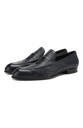 Мужские кожаные лоферы BRIONI темно-синего цвета по цене 68050 руб., арт. QFDC0L/P7731 | Фото 1 Мужские кожаные лоферы BRIONI темно-синего цвета, арт. QFDC0L/P7731 | Фото 1