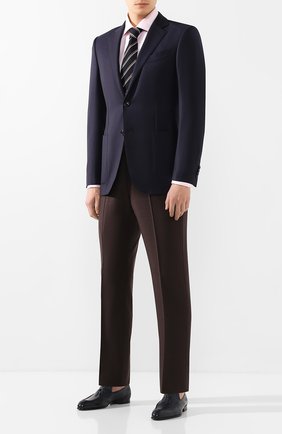 Мужские кожаные лоферы BRIONI темно-синего цвета по цене 68050 руб., арт. QFDC0L/P7731 | Фото 2 Мужские кожаные лоферы BRIONI темно-синего цвета, арт. QFDC0L/P7731 | Фото 2