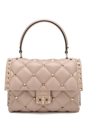 Женская сумка candystud VALENTINO бежевого цвета по цене 241000 руб., арт. TW2B0B55/NAP | Фото 1 Женская сумка candystud VALENTINO бежевого цвета, арт. TW2B0B55/NAP | Фото 1 (Сумки-технические: Сумки top-handle; Материал: Натуральная кожа; Ремень/цепочка: На ремешке; Размер: small)