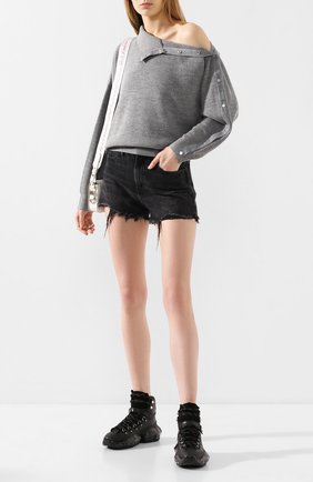 Женская шерстяной свитер ALEXANDERWANG.T серого цвета по цене 35250 руб., арт. 4KC1201053 | Фото 2 Женская шерстяной свитер ALEXANDERWANG.T серого цвета, арт. 4KC1201053 | Фото 2