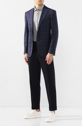 Мужская хлопковая рубашка BRUNELLO CUCINELLI серого цвета по цене 42800 руб., арт. M0T656699 | Фото 2 Мужская хлопковая рубашка BRUNELLO CUCINELLI серого цвета, арт. M0T656699 | Фото 2