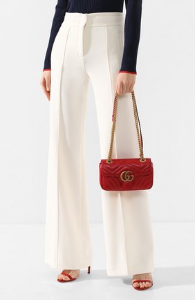 Женская сумка gg marmont mini GUCCI красного цвета по цене 120000 руб., арт. 446744/DTDIT | Фото 2 Женская сумка gg marmont mini GUCCI красного цвета, арт. 446744/DTDIT | Фото 2