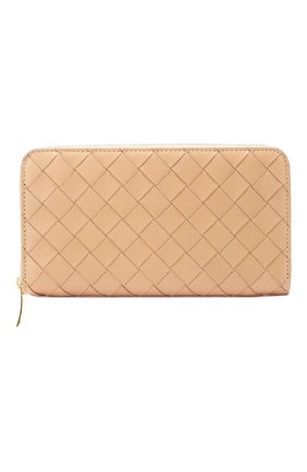 Женские кожаный кошелек BOTTEGA VENETA бежевого цвета по цене 59900 руб., арт. 608051/VCPP2 | Фото 1 Женские кожаный кошелек BOTTEGA VENETA бежевого цвета, арт. 608051/VCPP2 | Фото 1