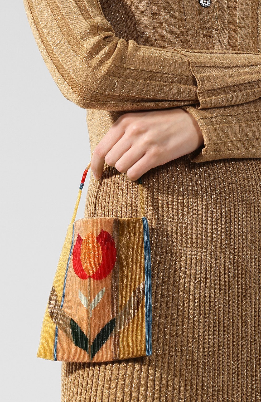 Женская сумка THE ROW разноцветного цвета, арт. W1227W782 | Фото 2 (Женское Кросс-КТ: Вечерняя сумка; Сумки-технические: Сумки top-handle; Размер: mini; Материал: Текстиль)
