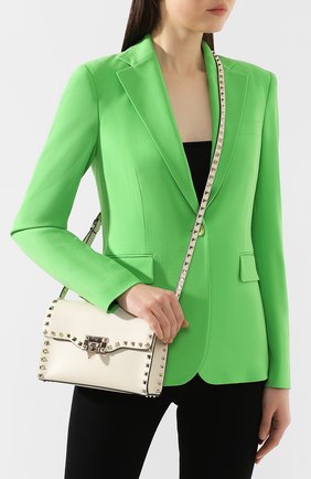 Женская сумка valentino garavani rockstud medium VALENTINO белого цвета по цене 79300 руб., арт. TW2B0181/B0L | Фото 2 Женская сумка valentino garavani rockstud medium VALENTINO белого цвета, арт. TW2B0181/B0L | Фото 2