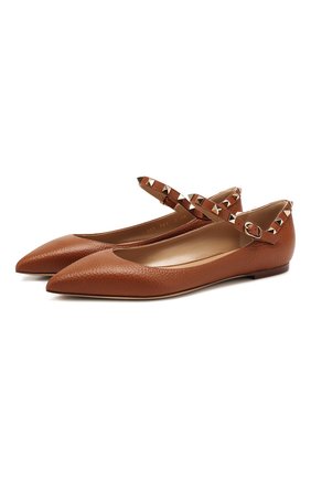 Кожаные балетки Valentino Garavani Rockstud | Фото №1 Кожаные балетки Valentino Garavani Rockstud | Фото №1