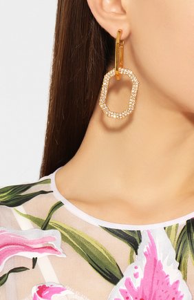 Женские серьги OSCAR DE LA RENTA золотого цвета по цене 55000 руб., арт. R20J196CGS | Фото 2 Женские серьги OSCAR DE LA RENTA золотого цвета, арт. R20J196CGS | Фото 2