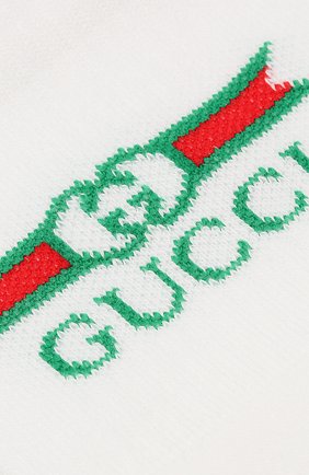 Мужские хлопковые носки GUCCI белого цвета по цене 8300 руб., арт. 604038/4GA25 | Фото 2 Мужские хлопковые носки GUCCI белого цвета, арт. 604038/4GA25 | Фото 2