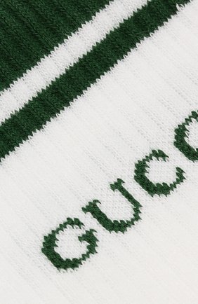 Мужские хлопковые носки GUCCI зеленого цвета по цене 8500 руб., арт. 496493/4G293 | Фото 2 Мужские хлопковые носки GUCCI зеленого цвета, арт. 496493/4G293 | Фото 2
