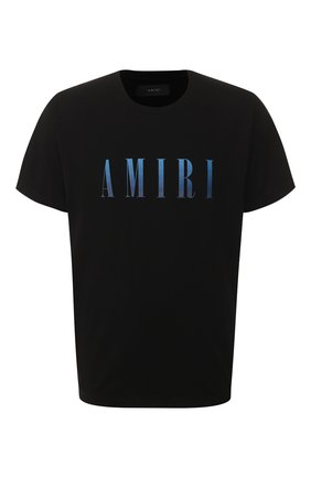 Мужская хлопковая футболка AMIRI черного цвета по цене 19950 руб., арт. S0M03337CJ | Фото 1 Мужская хлопковая футболка AMIRI черного цвета, арт. S0M03337CJ | Фото 1